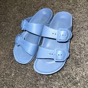 Time and Tru Light Blue Women's Sandals